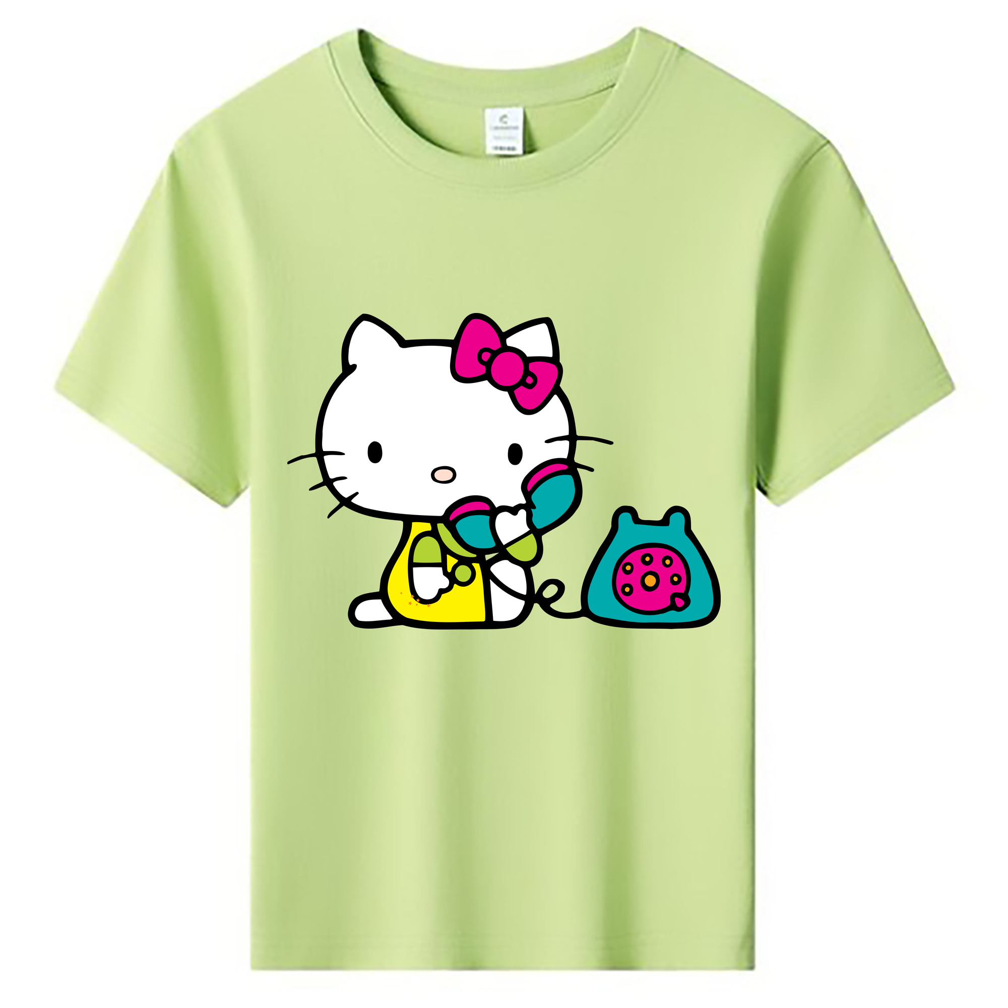 （画像用） Hello Kitty ハローキティ 綿100％キッズTシャツ（フロントプリント）